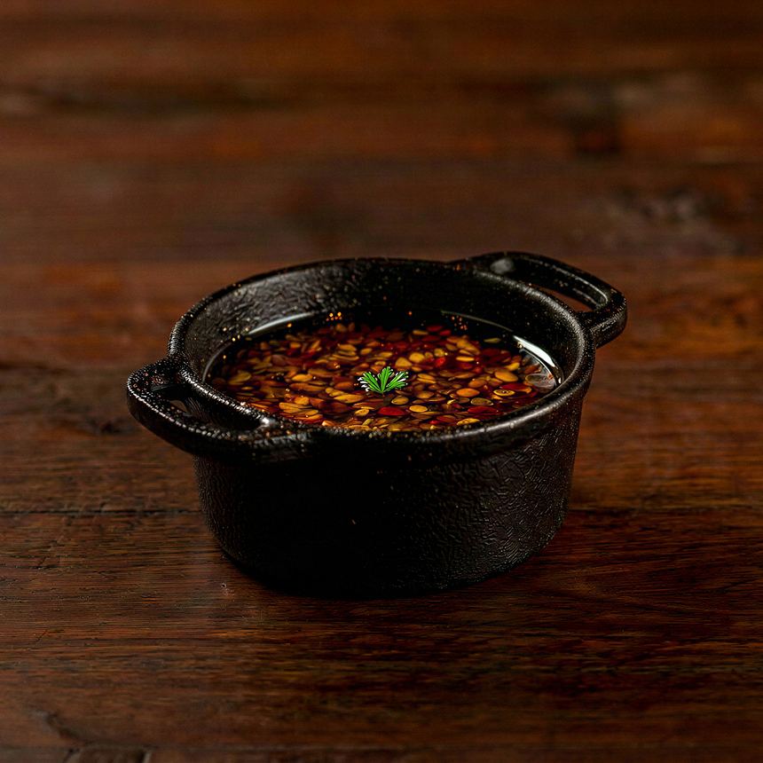 Molho chimichurri na panelinha de ferro